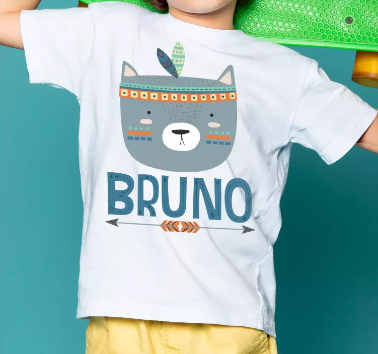 Blå nordisk katt med navn som kan tilpasses T-skjorter med navn - Tenstickers