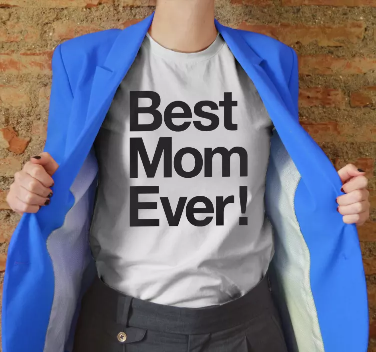 Camiseta la mejor madre del mundo t-skjorte morsdag - Tenstickers