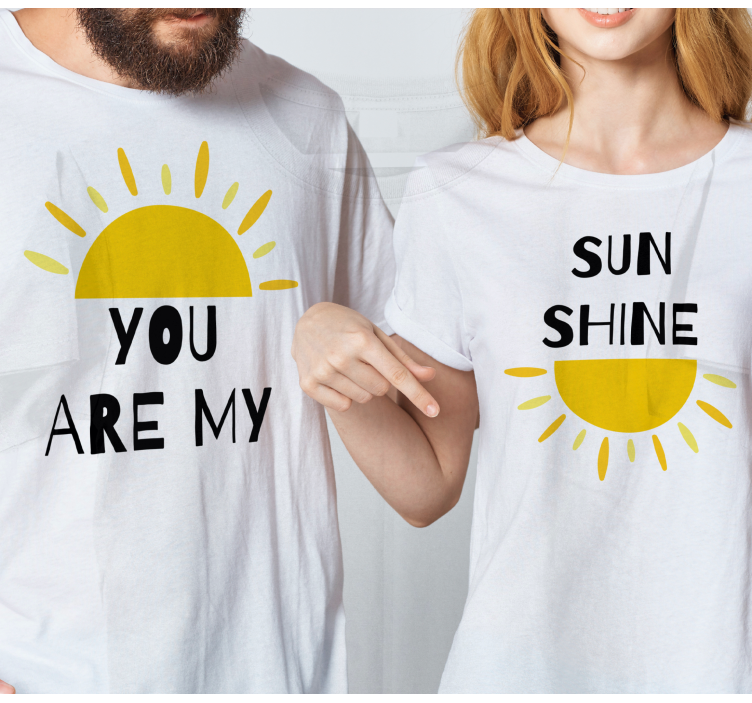 Du er mitt solskinn t-skjorte par - Tenstickers
