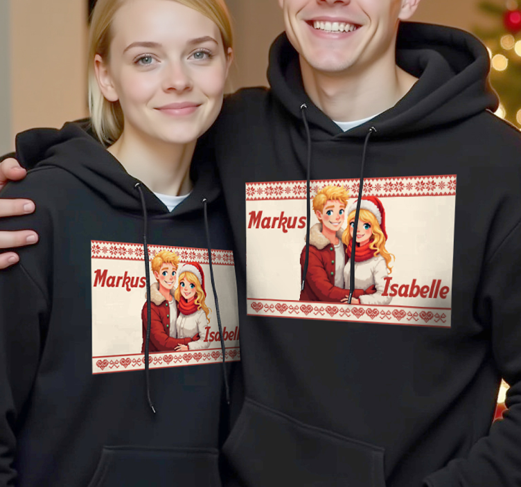 Du og meg kan personlig tilpasses for alltid par t-skjorte - Tenstickers