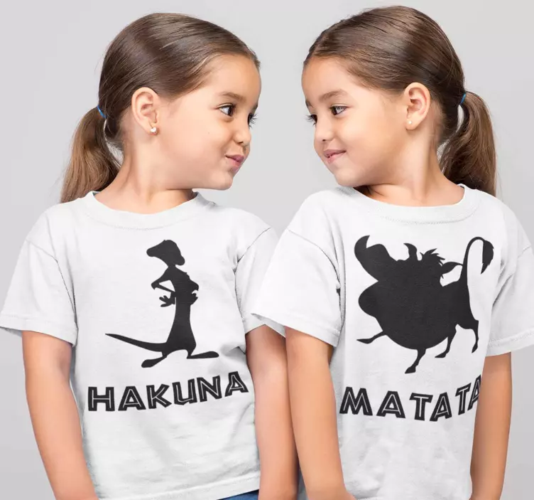 Hakuna matata t-skjorte for barn - Tenstickers