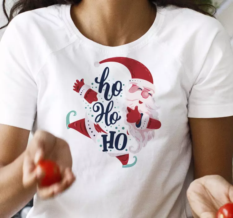 ho ho ho jule t-skjorte design - Tenstickers