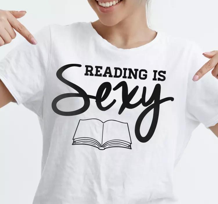 Lesing er sexy tekst tilpasset t-skjorte - Tenstickers