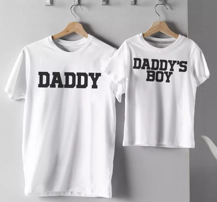 Pappas og pappas gutt t-skjorte far og sønn - Tenstickers