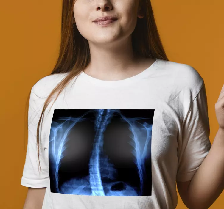 Røntgen i brystkassen t-skjorte Halloween - Tenstickers