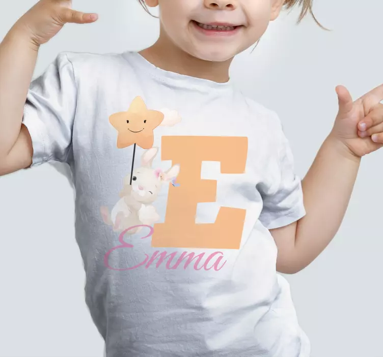 Søt dyr kanin med navn t-skjorte baby - Tenstickers