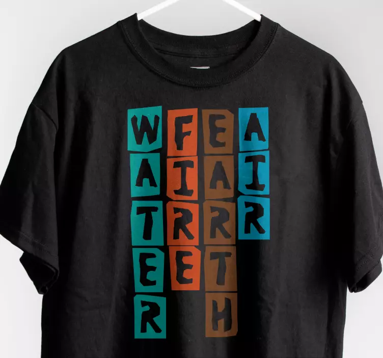 De fire elementene tilpasset t-skjorte - Tenstickers