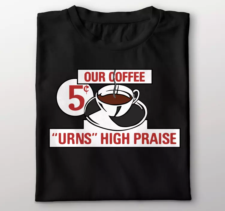 Tilbake til fremtidens kaffeskilt tilpasset t-skjorte - Tenstickers