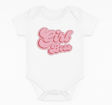 Baby t-skjorte jente sjef bobletekst - Tenstickers