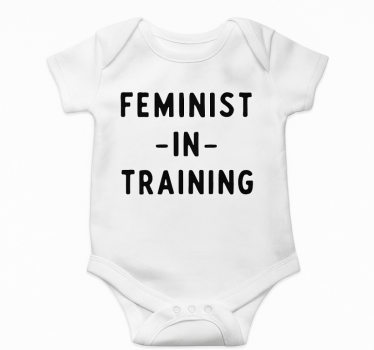 Baby t-skjorte feminist på trening - Tenstickers
