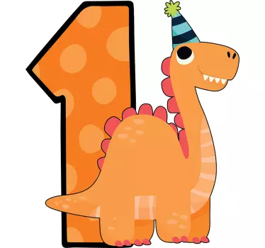 Baby-bursdag dinosaur t-skjorte - Tenstickers