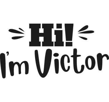 Baby t-skjorte hei baby victor - Tenstickers