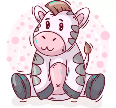 Sebra tegning baby t-skjorte - Tenstickers