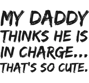 Min far tror han har ansvaret baby t-skjorte - Tenstickers