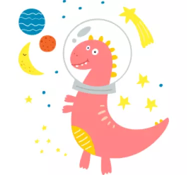 Baby t-skjorte romdinoeventyr - Tenstickers