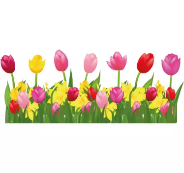 Fargerik blomsteroppsats baby t-skjorte - Tenstickers