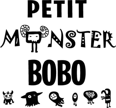 Baby t-skjorte lekne monstre familie - Tenstickers