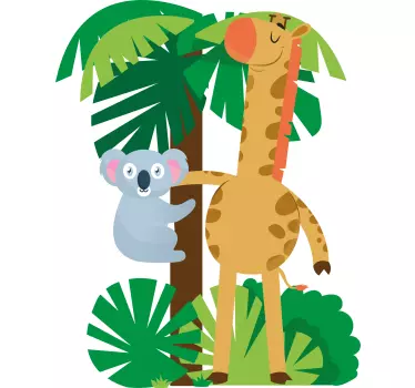 Baby t-skjorte søte jungeldyr - Tenstickers