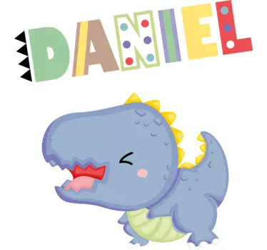 Dinosaurnavn design baby t-skjorte - Tenstickers