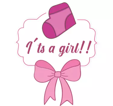 Jentete baby shower med navn baby t-skjorte - Tenstickers