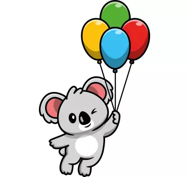 Grå koala med ballong spedbarns t-skjorte - Tenstickers