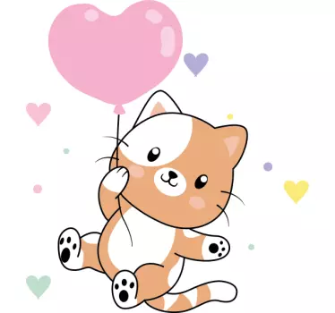 Søte orage kattballonger spedbarns t-skjorte - Tenstickers