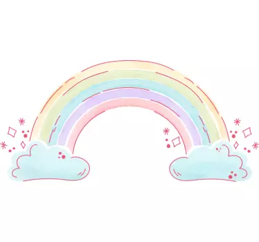 Regnbuemoln trend baby t-skjorte - Tenstickers