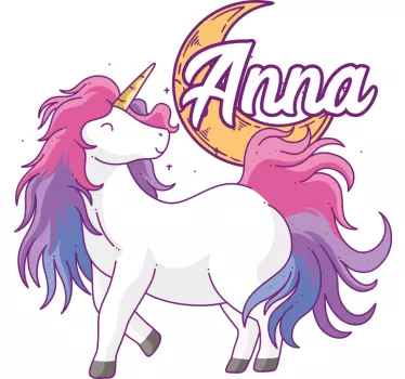 Baby t-skjorte med personlig unicorn navn - Tenstickers