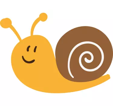 Baby t-skjorte søt smilende snegle - Tenstickers