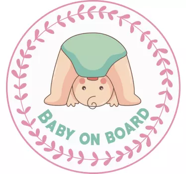 Baby t-skjorte søt baby om bord - Tenstickers