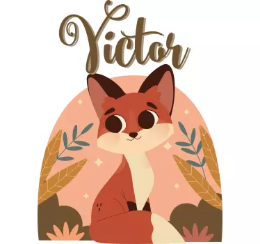 Søt rev karakter baby t-skjorte - Tenstickers