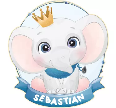 Søt elefantdesign baby t-skjorte - Tenstickers