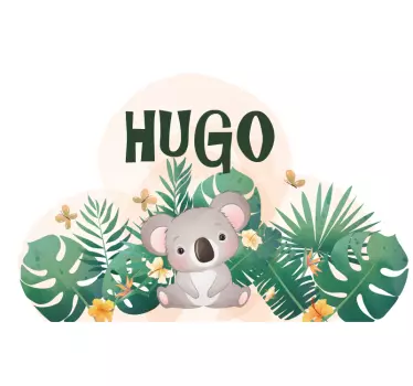 Søt koala til gutt med navn baby t-skjorte - Tenstickers