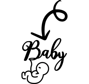 Søt baby t-skjorte med annonse - Tenstickers