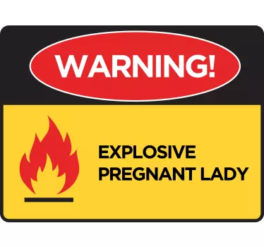 Morsom advarsel gravid kvinne baby t-skjorte - Tenstickers