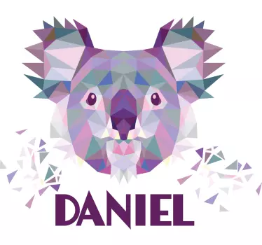 Koalaansikt kunst baby t-skjorte - Tenstickers