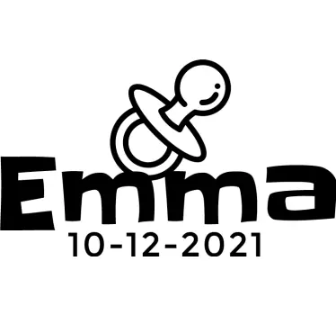 Beroligende baby t-skjorte med Dato og Navn - Tenstickers