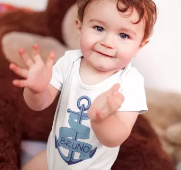 Baby anker kropp med navn - Tenstickers