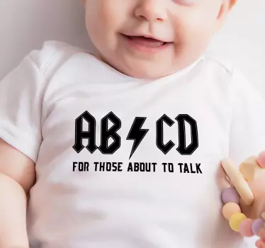Baby t-skjorte abc sjarm for barn - Tenstickers