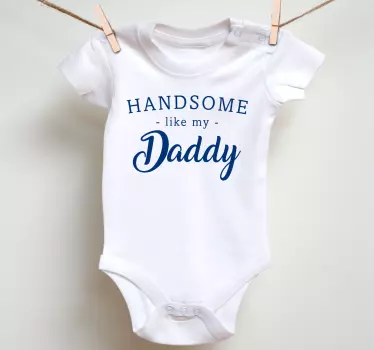 Baby t-skjorte kjekk som pappa - Tenstickers