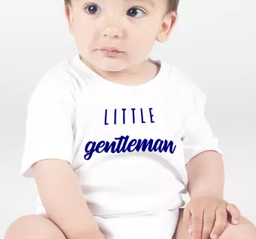 Baby t-skjorte liten gentleman drakt - Tenstickers