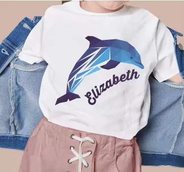 Baby t-skjorte med geometrisk delfinillustrasjon - Tenstickers