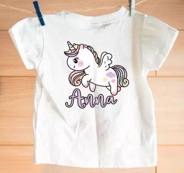Baby t-skjorte med søtt enhorn-design - Tenstickers