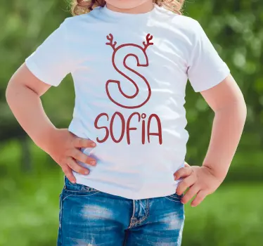 Baby t-skjorte sofia med gevir - Tenstickers