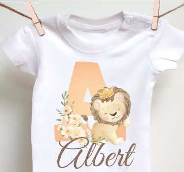 Baby t-skjorte søt løve antrekk - Tenstickers