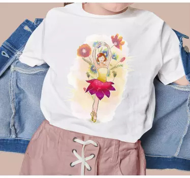 Ballett blomst dans baby t-skjorte - Tenstickers