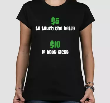 Belly touch avgift baby t-skjorte - Tenstickers