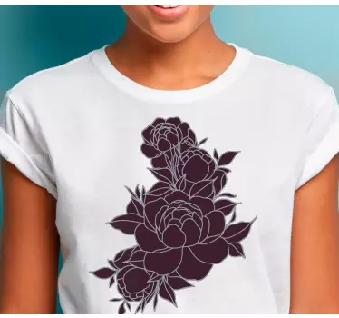 Blomsterinspirert baby t-skjorte - Tenstickers