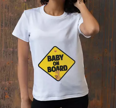 Design om bord baby t-skjorte - Tenstickers