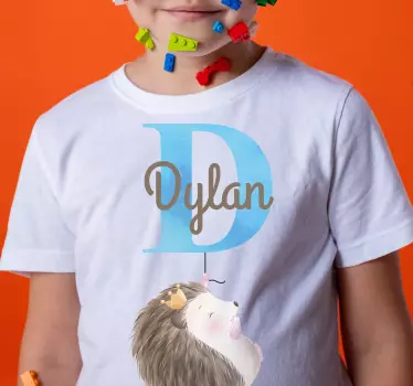 Dylan med pinnsvinkrone baby t-skjorte - Tenstickers